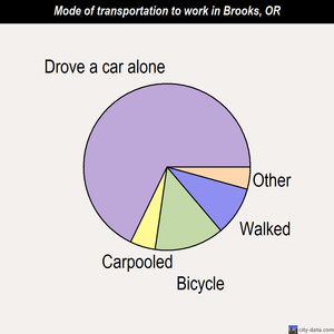 Brooks mode of transportation to work chart