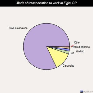 Elgin mode of transportation to work chart