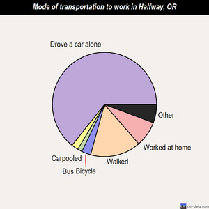 Halfway mode of transportation to work chart