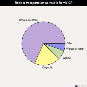 Merrill mode of transportation to work chart