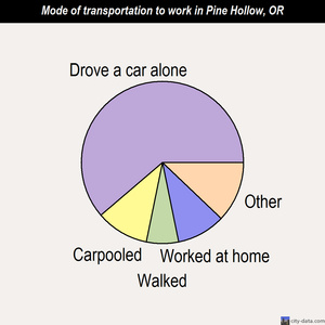 Pine Hollow mode of transportation to work chart