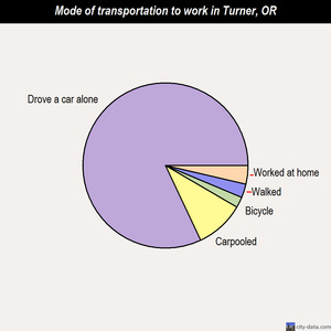 Turner mode of transportation to work chart