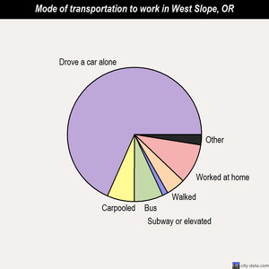 West Slope mode of transportation to work chart