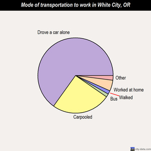 White City mode of transportation to work chart