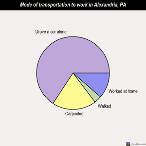 Alexandria mode of transportation to work chart