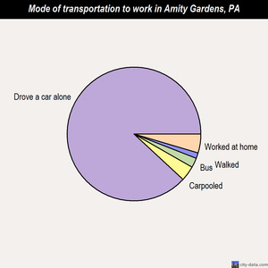 Amity Gardens mode of transportation to work chart