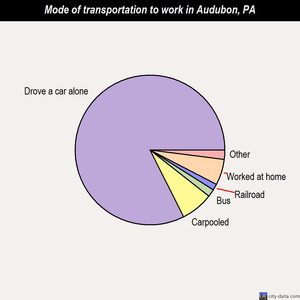 Audubon mode of transportation to work chart