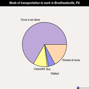 Brodheadsville mode of transportation to work chart