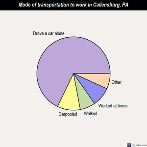 Callensburg mode of transportation to work chart