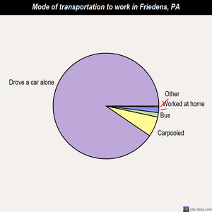 Friedens mode of transportation to work chart