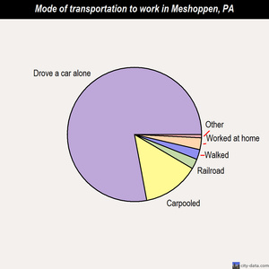Meshoppen mode of transportation to work chart