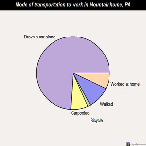 Mountainhome mode of transportation to work chart