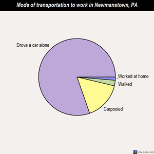 Newmanstown mode of transportation to work chart