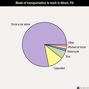 Nixon mode of transportation to work chart