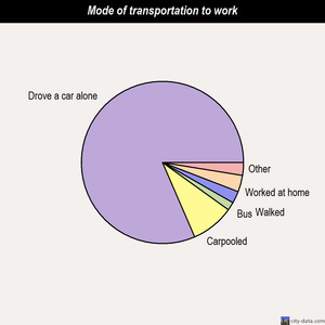 North Vandergrift-Pleasant View mode of transportation to work chart