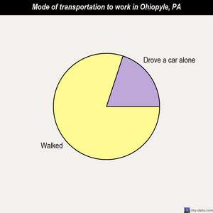 Ohiopyle mode of transportation to work chart