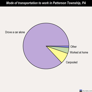 Patterson Township mode of transportation to work chart