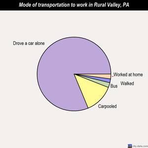 Rural Valley mode of transportation to work chart