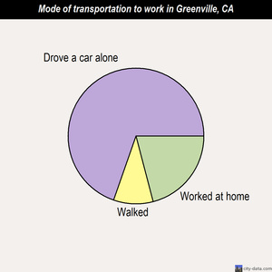 Greenville mode of transportation to work chart