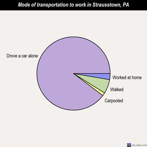 Strausstown mode of transportation to work chart