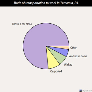 Tamaqua mode of transportation to work chart