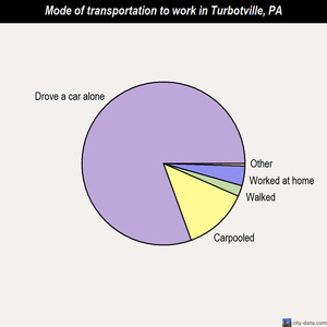 Turbotville mode of transportation to work chart