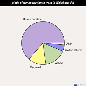Wellsboro mode of transportation to work chart