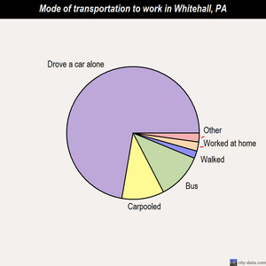 Whitehall mode of transportation to work chart