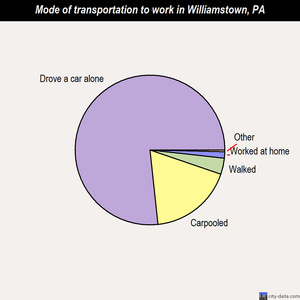 Williamstown mode of transportation to work chart