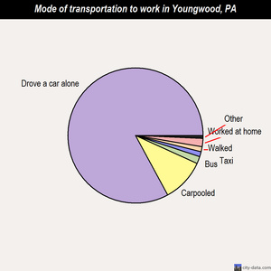 Youngwood mode of transportation to work chart