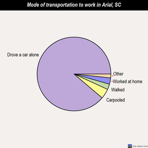 Arial mode of transportation to work chart