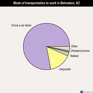 Belvedere mode of transportation to work chart