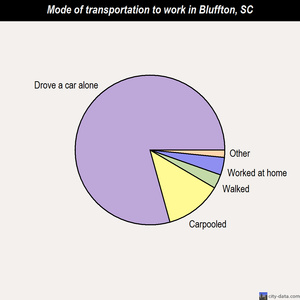 Bluffton mode of transportation to work chart