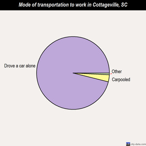 Cottageville mode of transportation to work chart