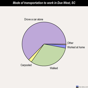 Due West mode of transportation to work chart