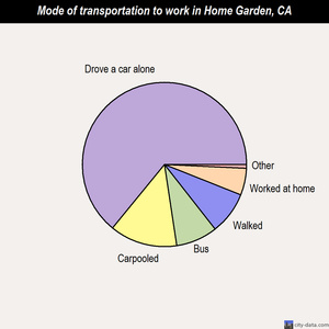 Home Garden mode of transportation to work chart