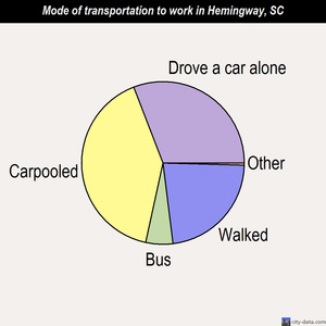 Hemingway mode of transportation to work chart