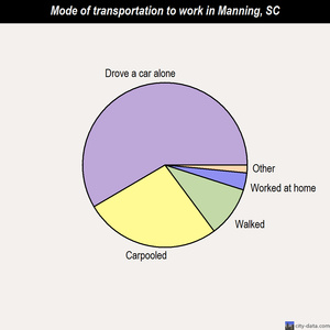 Manning mode of transportation to work chart