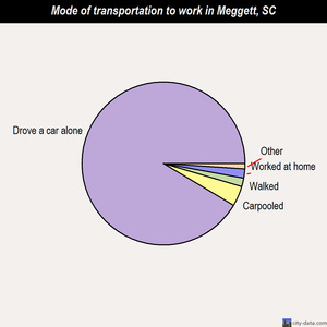 Meggett mode of transportation to work chart