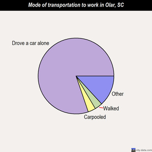 Olar mode of transportation to work chart