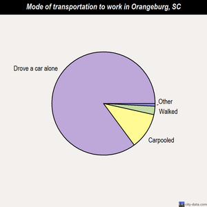 Orangeburg mode of transportation to work chart