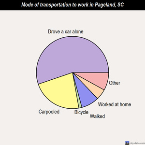 Pageland mode of transportation to work chart
