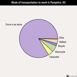 Pamplico mode of transportation to work chart