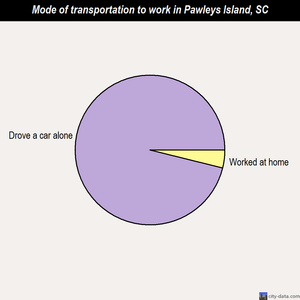 Pawleys Island mode of transportation to work chart