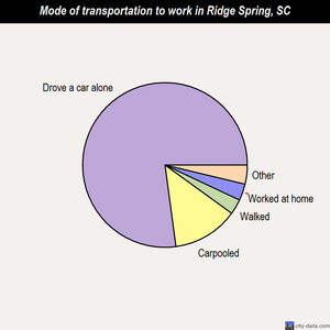 Ridge Spring mode of transportation to work chart