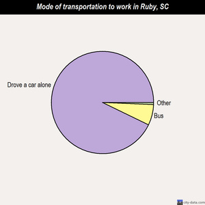 Ruby mode of transportation to work chart