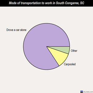 South Congaree mode of transportation to work chart