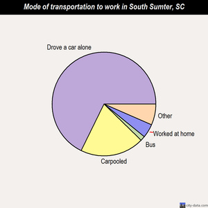 South Sumter mode of transportation to work chart
