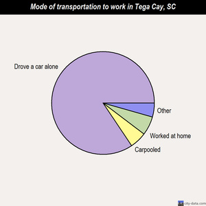 Tega Cay mode of transportation to work chart