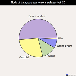 Bonesteel mode of transportation to work chart